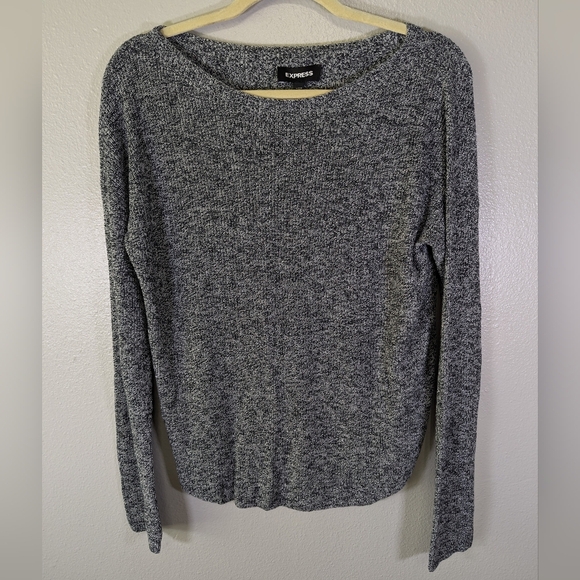 Express Tops - Express NWT gray wide neck sweater super soft size M